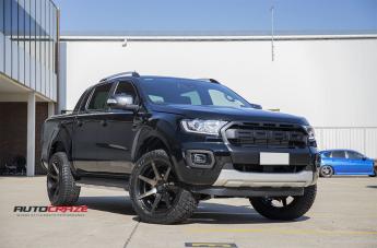 FORD RANGER AVALANCHE MACHINED FACE MATTE BLACK DARK TINT