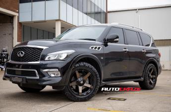 INFINITI QX80 EXODUS MATTE BLACK TINTED FACE