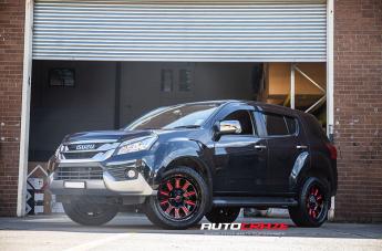 ISUZU MU X HARDLINE GLOSS BLACK CANDY RED ACCENTS