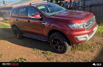 FORD EVEREST T12 SATIN BLACK WITH RED INSERTS