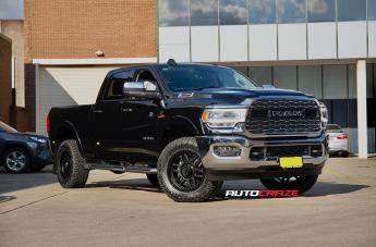 DODGE RAM MESA SATIN BLACK W GLOSS BLACK LIP