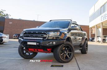 FORD RANGER RAPTOR AVALANCHE MATTE BLACK FRONT MILLED