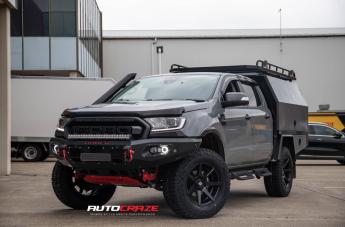 FORD RANGER AVALANCHE MATTE BLACK FRONT MILLED