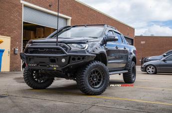 FORD RANGER KM544 MESA SATIN BLACK GLOSS BLACK LIP