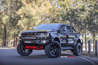 FORD RANGER RAPTOR AVALANCHE MATTE BLACK FRONT MILLED