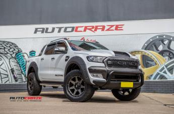 FORD RANGER GD06 MATTE BLACK MACHINED FACE WITH DARK MATTE TINT