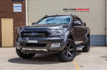 FORD RANGER BEAST BLACK MACHINED WITH DARK TINT