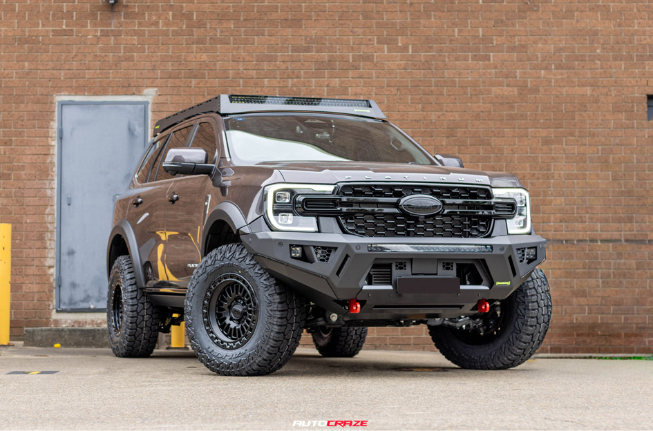 FORD EVEREST NEXT GEN KMC AZTEC MATTE BLACK W/ GLOSS BLACK LIP