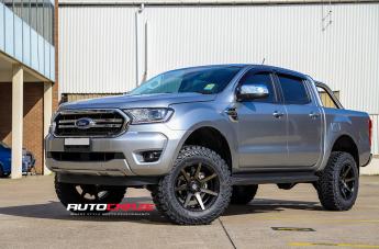 FORD RANGER AVALANCHE MACHINED FACE MATTE BLACK DARK TINT