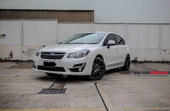 SUBARU IMPREZA TARGA BLACK   MACHINED WITH DOUBLE DARK TINT