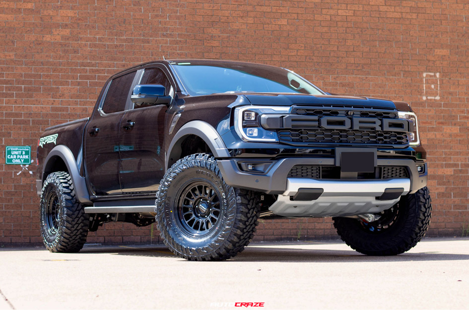 FORD RANGER RAPTOR NEXT GEN KMC KM542 IMPACT SATIN BLACK