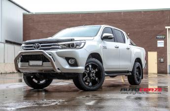 TOYOTA HILUX N80 4WD KNUCKLES SATIN BLACK MILLED ACCENTS