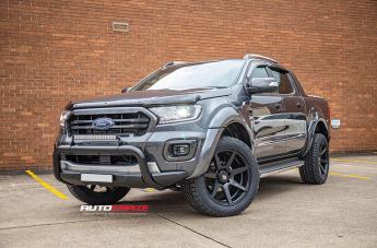 FORD RANGER AVALANCHE MACHINED FACE MATTE BLACK DARK TINT