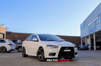 MITSUBISHI LANCER FRCS MATTE BLACK MILLED ACCENTS