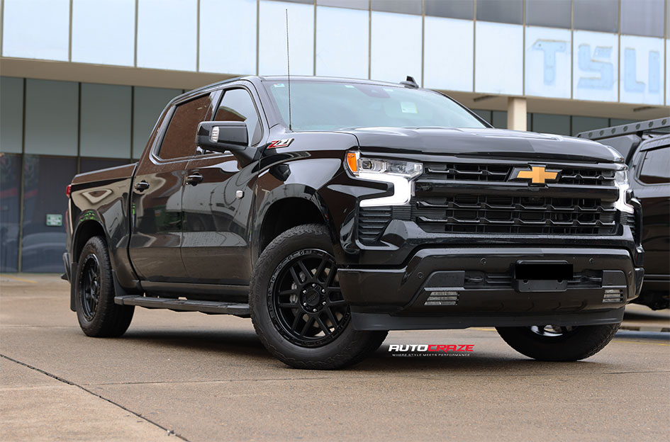 CHEVROLET SILVERADO KMC KM544 MESA SATIN BLACK