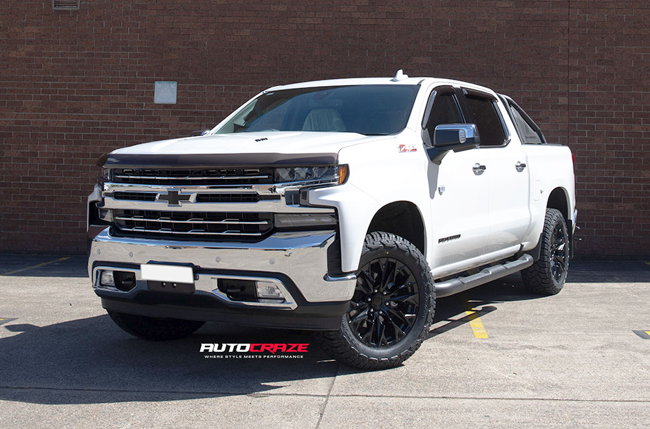 CHEVROLET SILVERADO FUEL FLAME 6 MATTE BLACK 