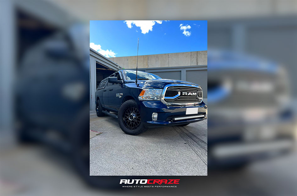 DODGE RAM KMC XD SNARE GLOSS BLACK GRAY TINT