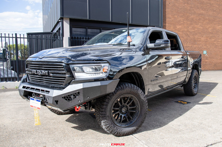 DODGE RAM 1500 KMC WRATH SATIN BLACK