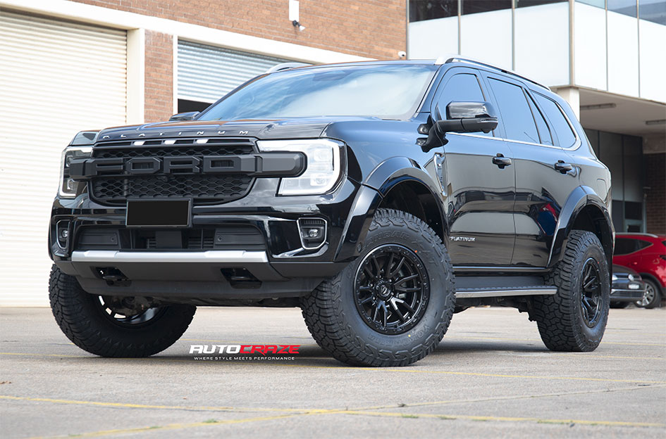 FORD EVEREST NEXT GEN FUEL REBEL 6 MATTE BLACK 