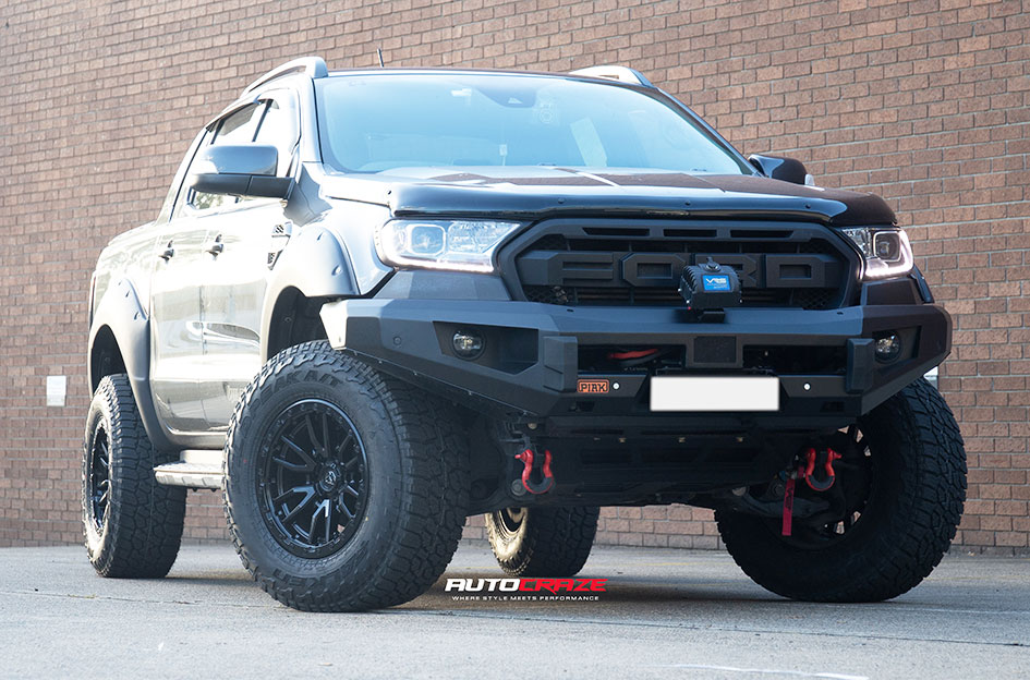 FORD RANGER FUEL REBEL 6 MATTE BLACK 