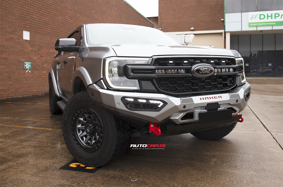 FORD RANGER NEXT GEN FUEL COVERT MATTE GUN METAL BLACK RING