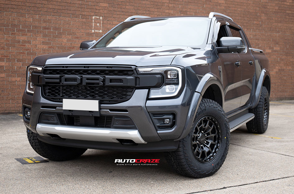 FORD RANGER NEXT GEN KMC SUMMIT SATIN BLACK GRAY TINT