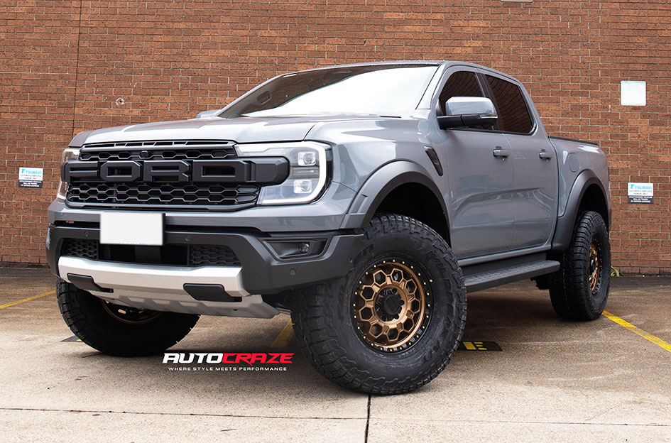 FORD RANGER RAPTOR NEXT GEN KMC TREK MATTE BRONZE W/ BLACK LIP