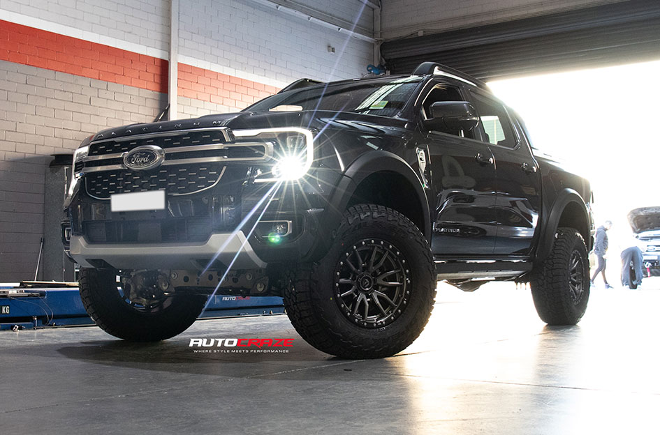 FORD RANGER PLATINUM NEXT GEN FUEL REBEL 6 MATTE GUNMETAL BLACK RING 