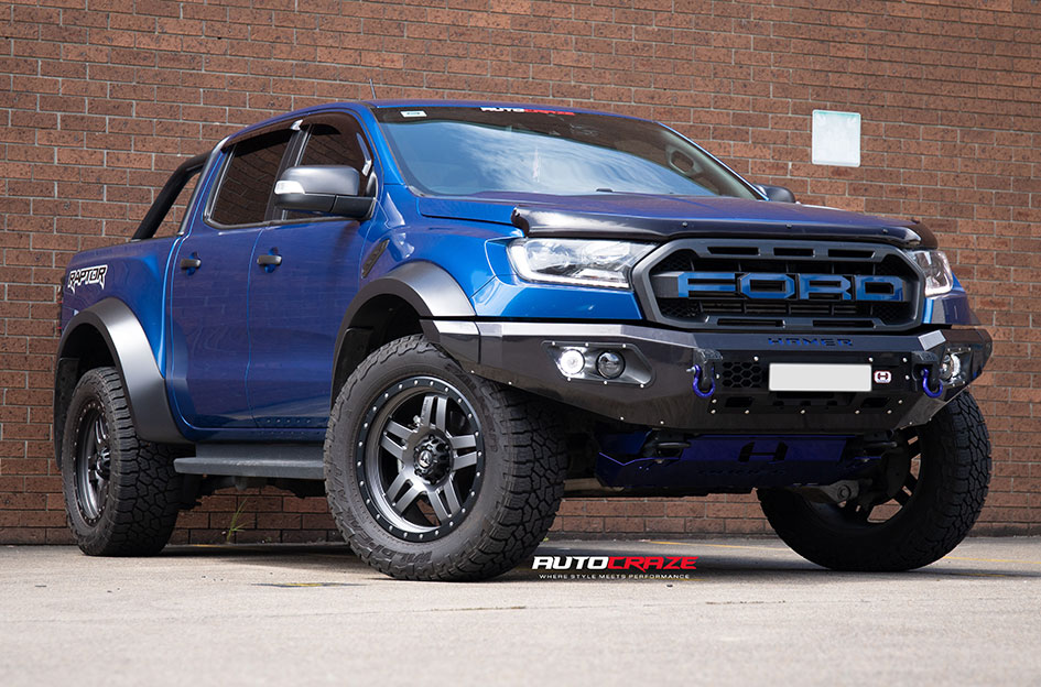 FORD RANGER RAPTOR FUEL ANZA MATTE ANTHRACITE WITH BLACK RING