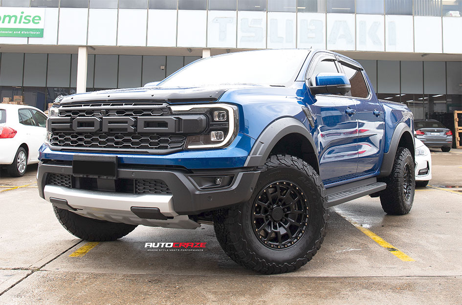 FORD RANGER RAPTOR NEXT GEN KMC SUMMIT SATIN BLACK
