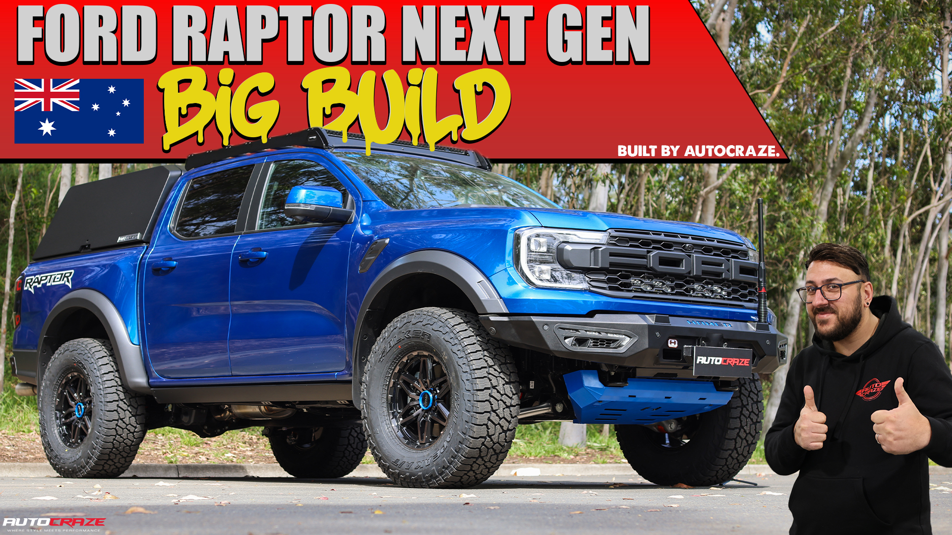 FORD RANGER RAPTOR NEXT GEN NOMAD N232 GLOSS BLACK DARK TINT