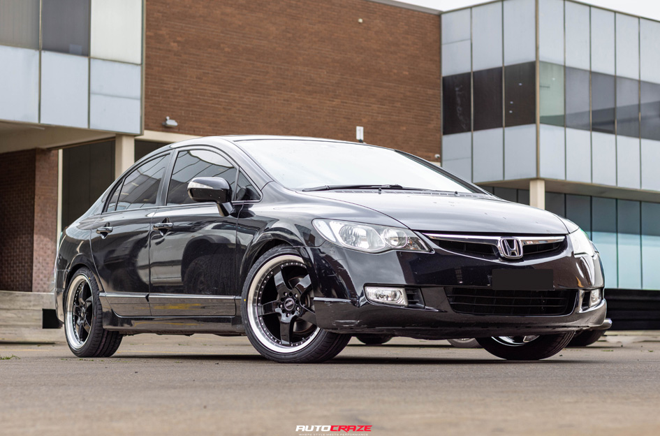 HONDA CIVIC CSA BERETTA GLOSS BLACK W/ MACHINED LIP