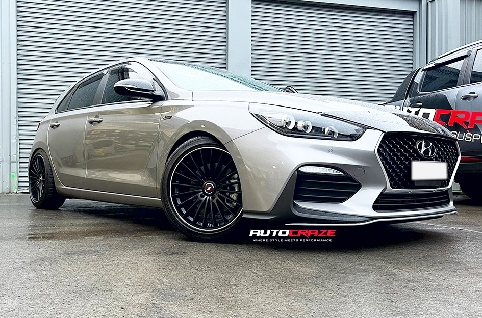 HYUNDAI I30 INFORGED IFG36 BLACK MACHINED GROOVE 