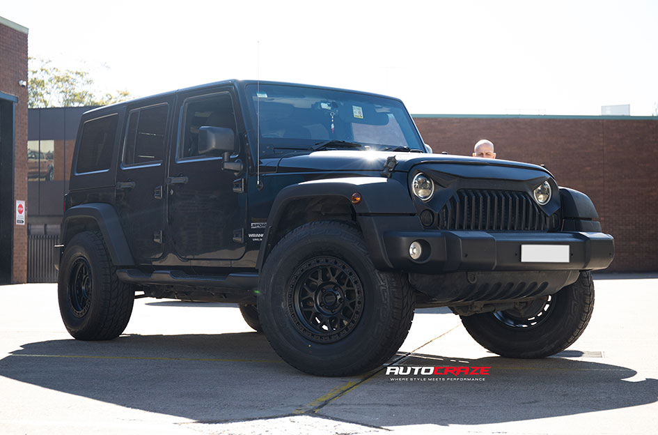 JEEP WRANGLER KMC GRS SATIN BLACK
