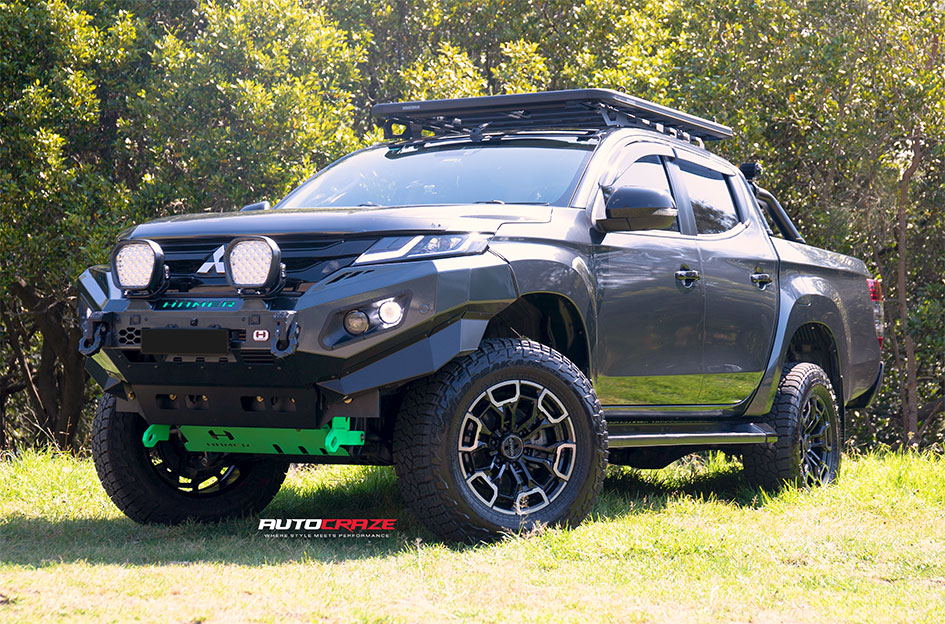 Mitsubishi Triton Nomad N162 Wheels Gloss Black Dark Tint