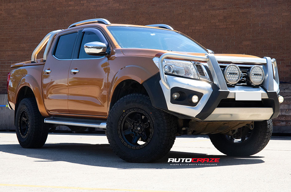 NISSAN NAVARA FUEL KICKER MATTE BLACK 