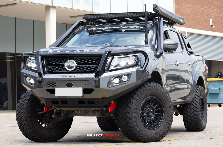 NISSAN NAVARA KMC IMPACT SATIN BLACK 