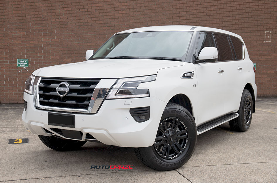 NISSAN PATROL Y62 ROH VAPOUR MATT BLACK / SILVER BOLTS