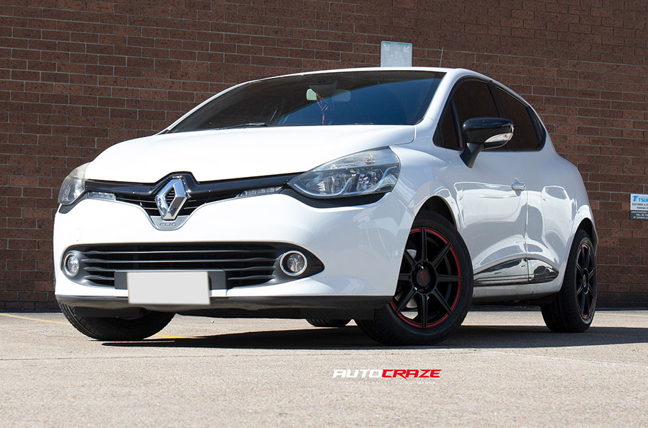 RENAULT CLIO MOTEGI MR142 SATIN BLACK WITH RED STRIPE