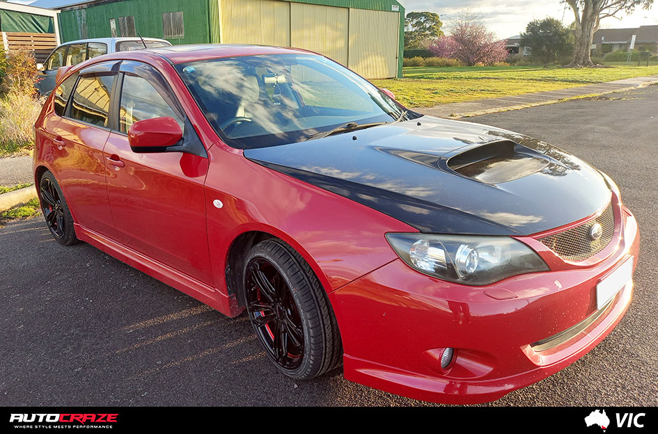 SUBARU IMPREZA SPEED REDBACK PIANO BLACK RED UNDERCUT