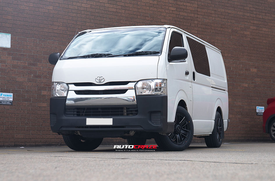 TOYOTA HIACE KING ROK SATIN BLACK MILLED