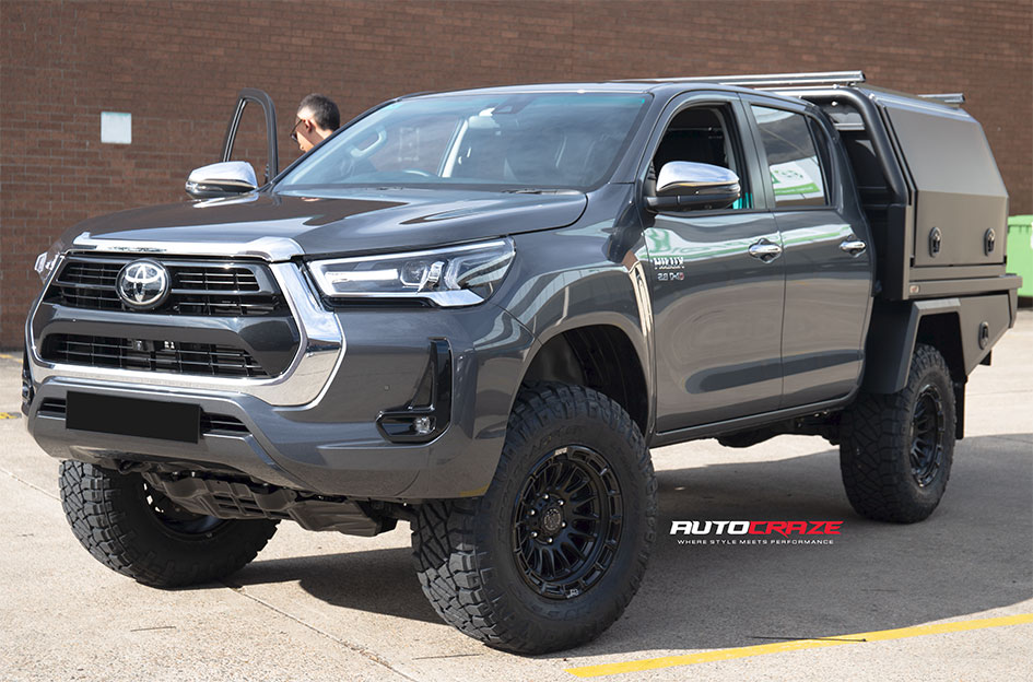 TOYOTA HILUX BLACK RHINO RIVAL MATTE BLACK W/ GLOSS BLACK LIP 