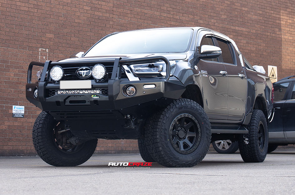 TOYOTA HILUX BLACK RHINO BAKER MATTE BLACK