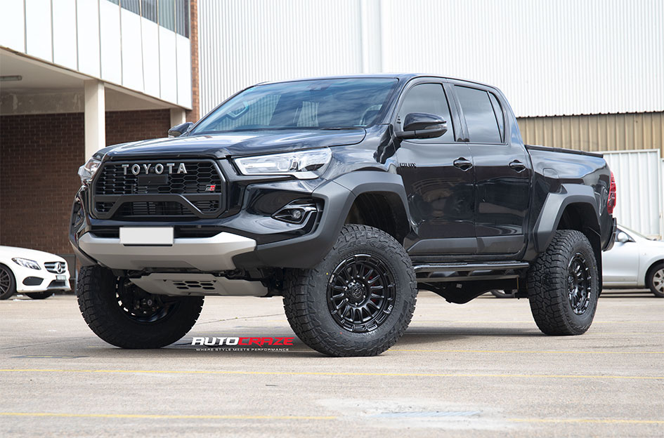 TOYOTA HILUX GR BLACK RHINO RIVAL MATTE BLACK W/ GLOSS BLACK LIP 