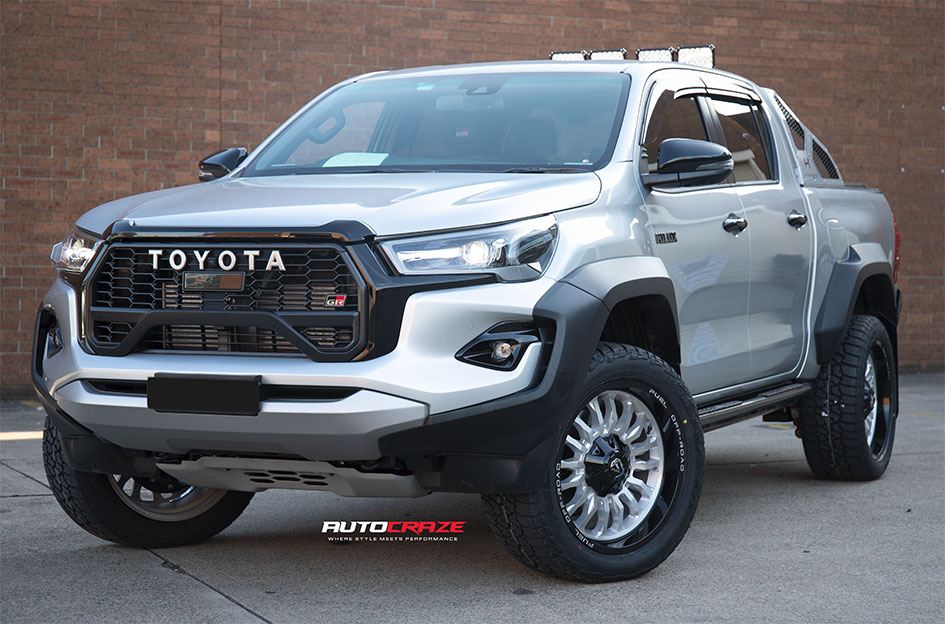 TOYOTA HILUX GR FUEL ARC SILVER BRUSHED FACE W/MILLED BLACK LIP