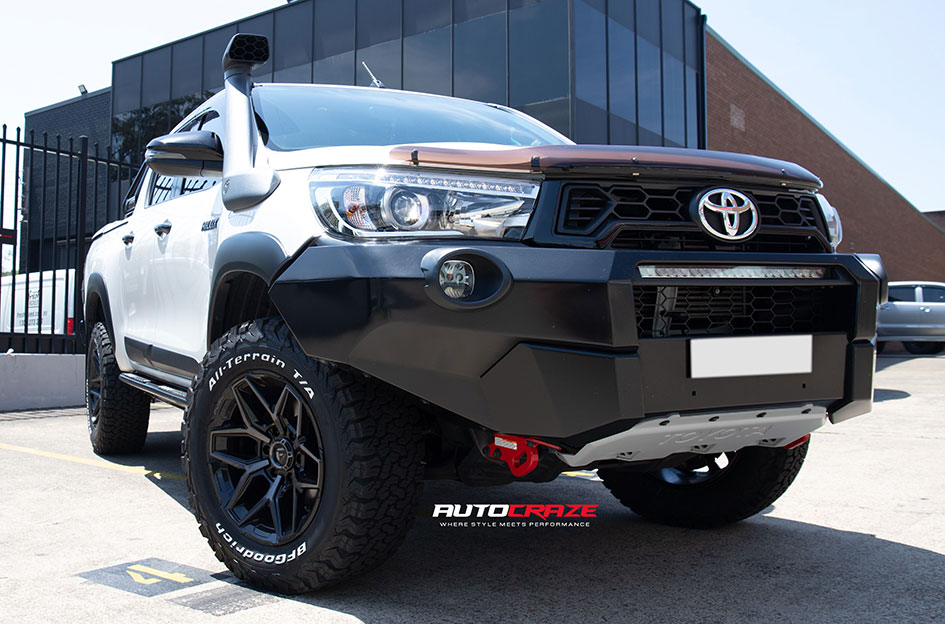 TOYOTA HILUX RUGGED X FUEL FLUX GLOSS BLACK GREY TINT