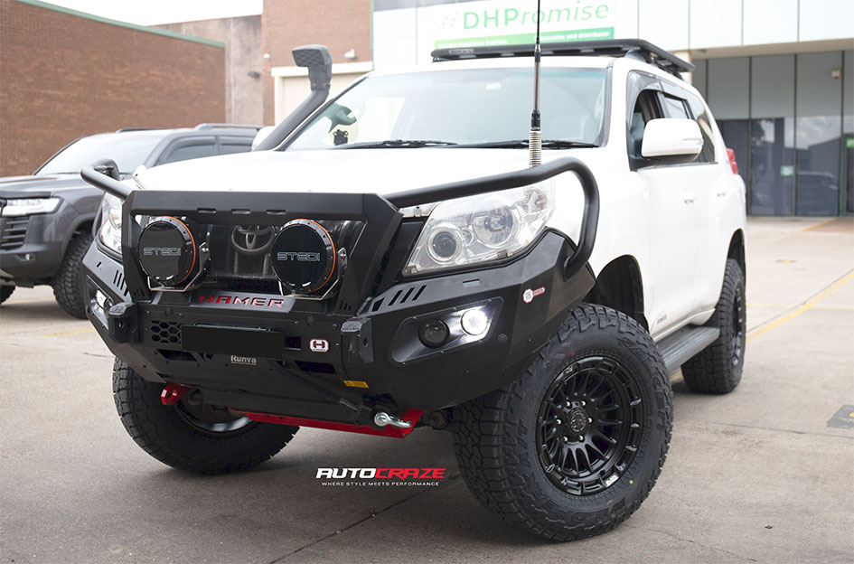 TOYOTA LANDCRUISER PRADO BLACK RHINO RIVAL MATTE BLACK W/ GLOSS BLACK LIP 