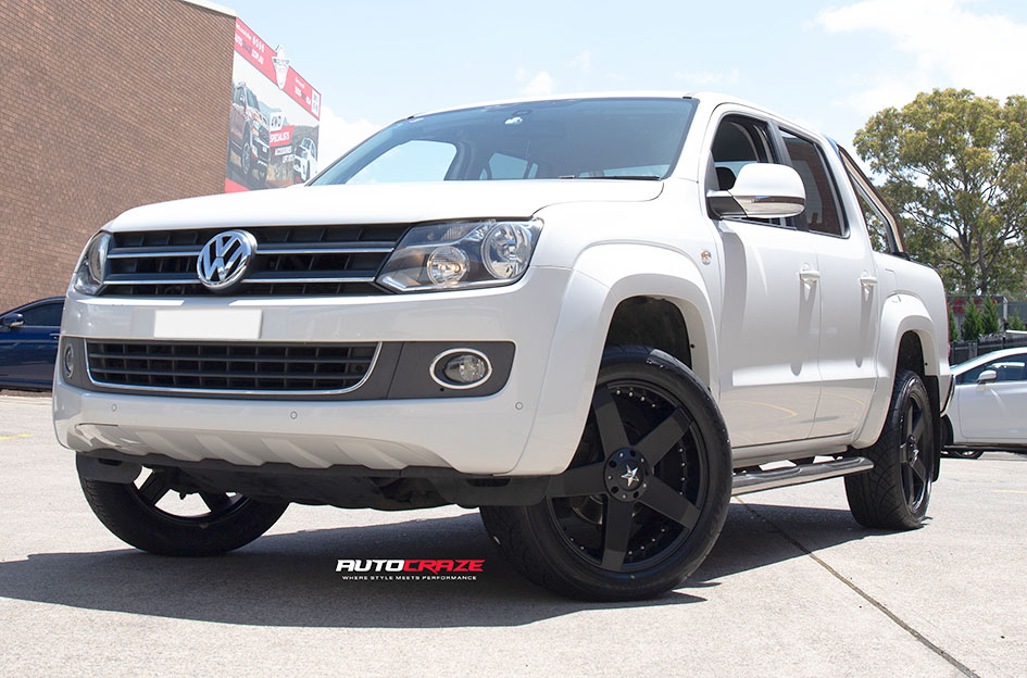 VOLKSWAGEN AMAROK KMC KM775 ROCKSTAR MATTE BLACK 