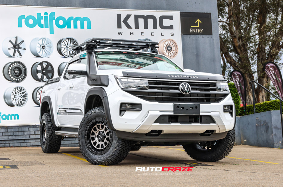 VOLKSWAGEN AMAROK NEXT GEN ROH ASSAULT MATT BLACK WITH BLACK BOLTS AND GRAPHITE FACE