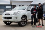 ISUZU DMAX T01 GLOSS BLACK MACHINED FACE WITH RED INSERTS